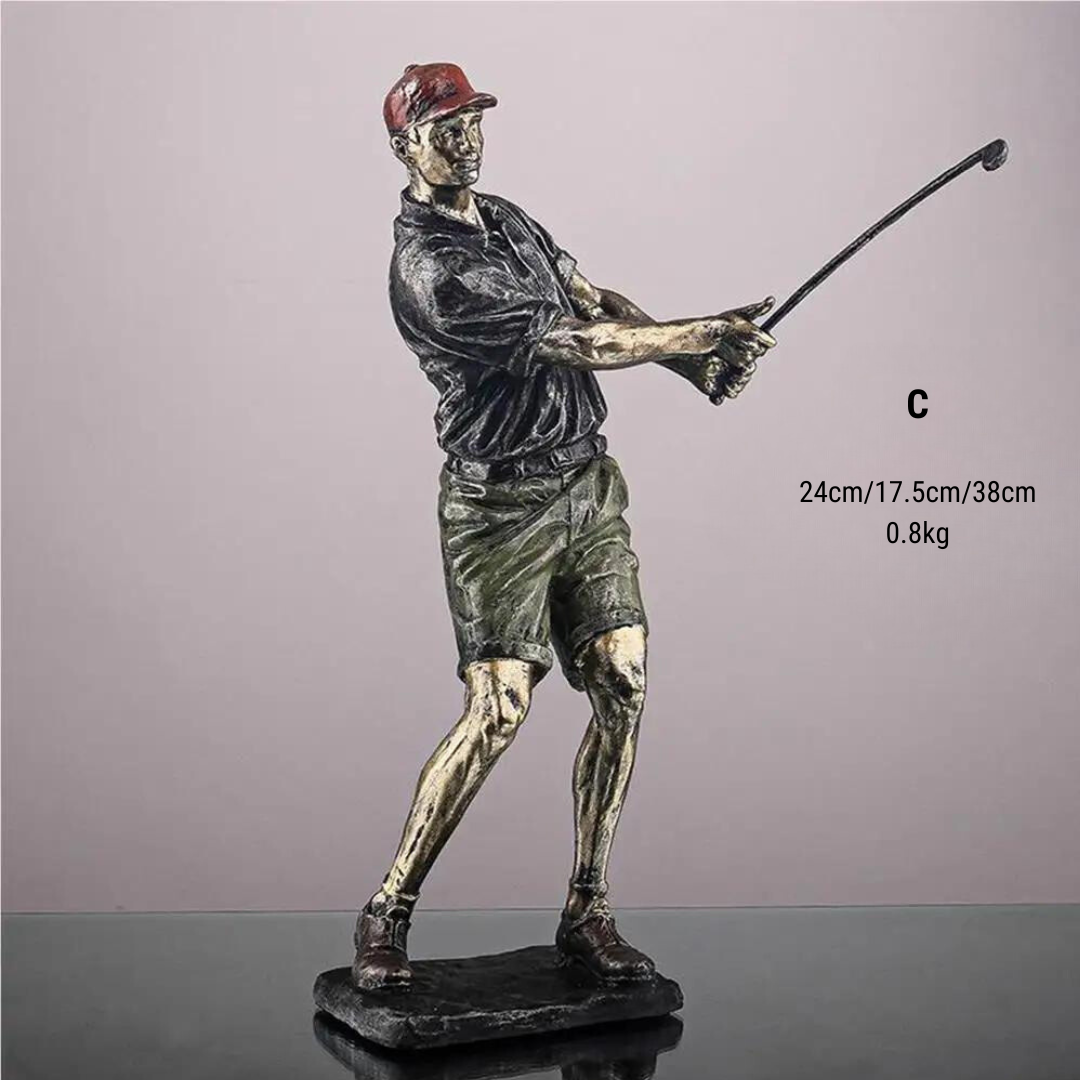 Vintage Resin Golf Figure Statue