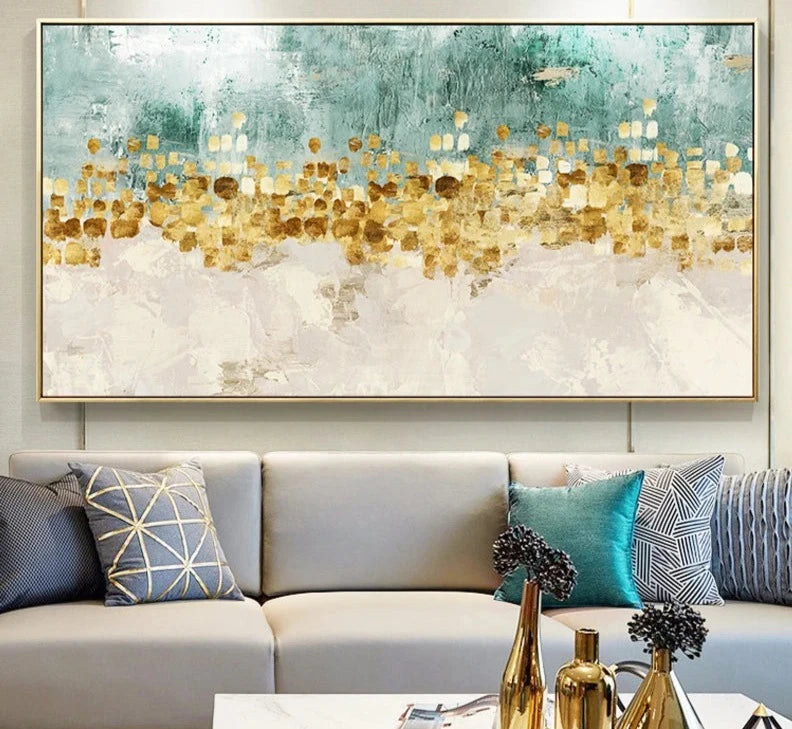 Golden Coins Tree Wall Canvas Art