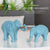 2Pcs Elephant Figurine Set