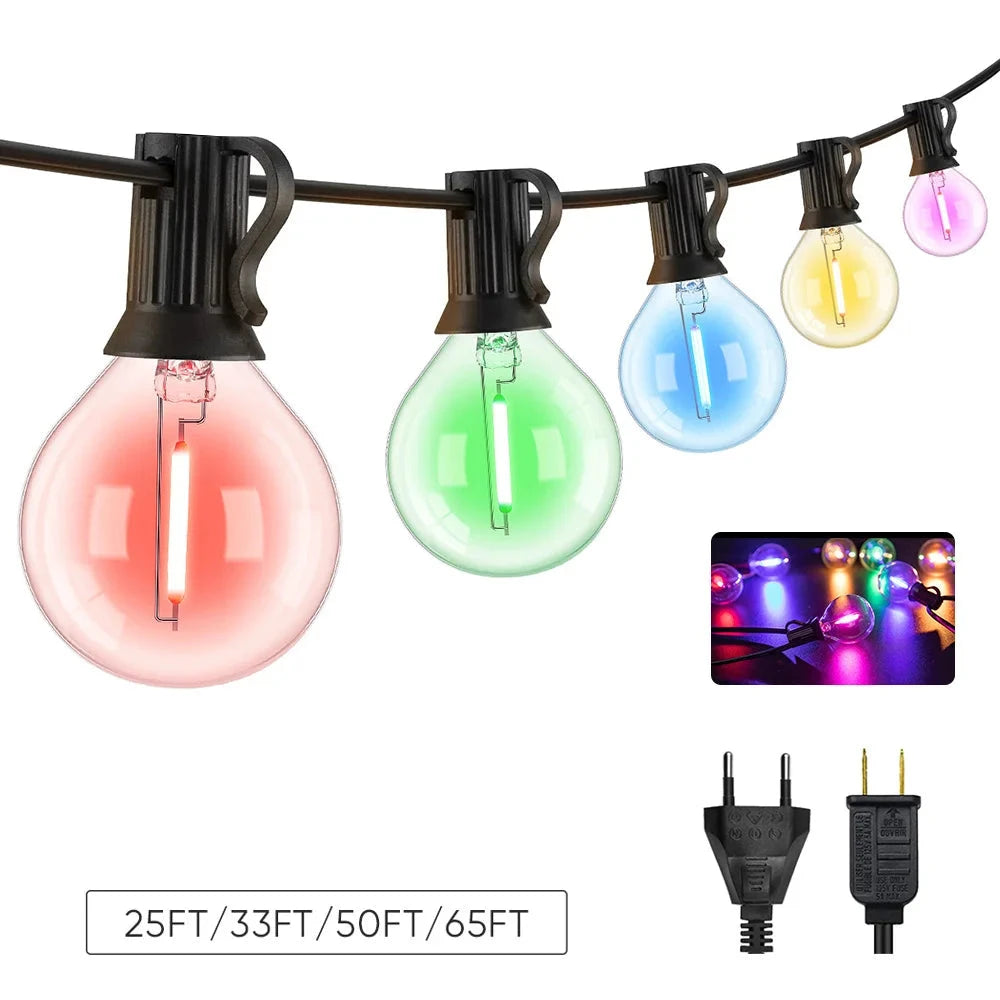 Colorful Waterproof Outdoor String Lights