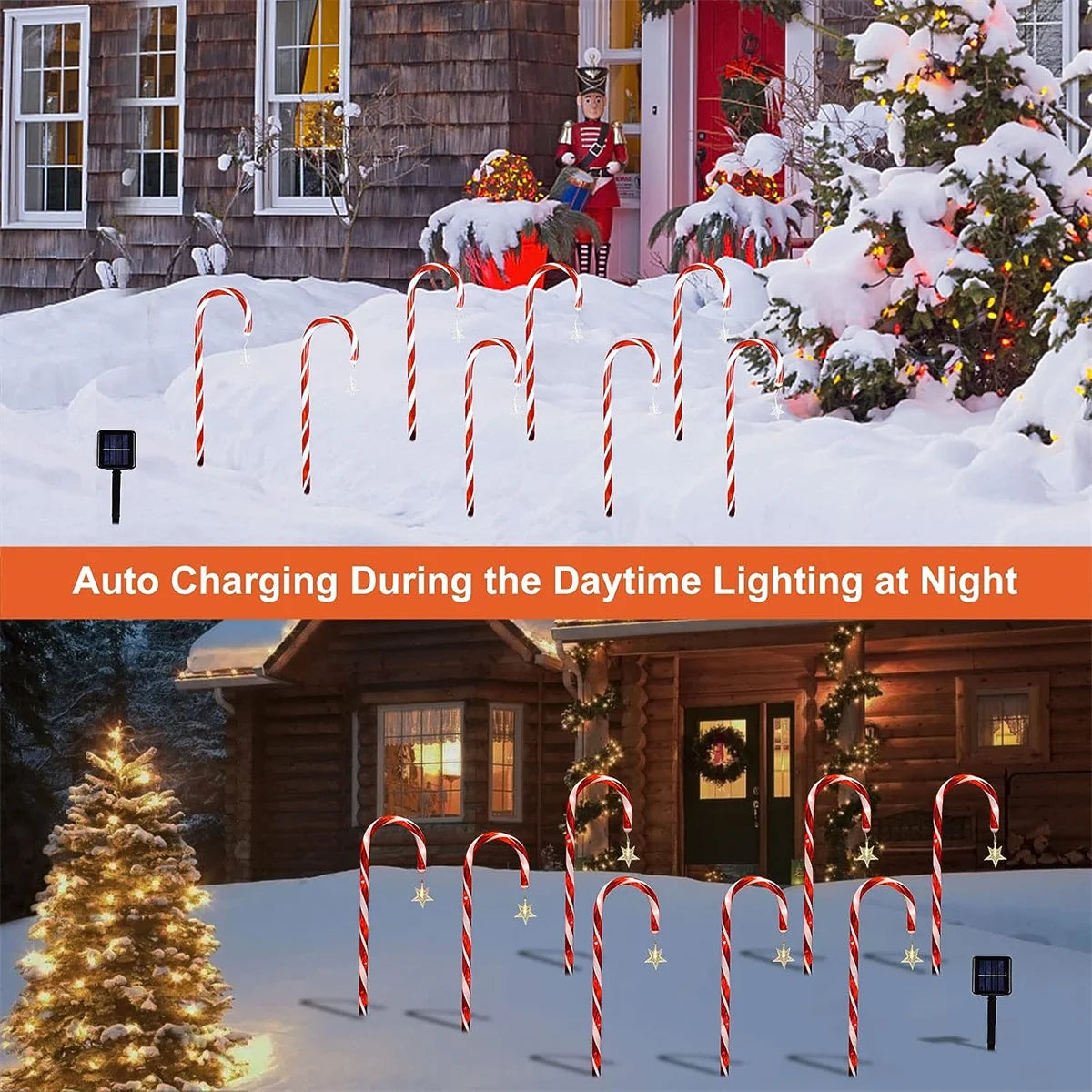 Solar Candy Cane Lights