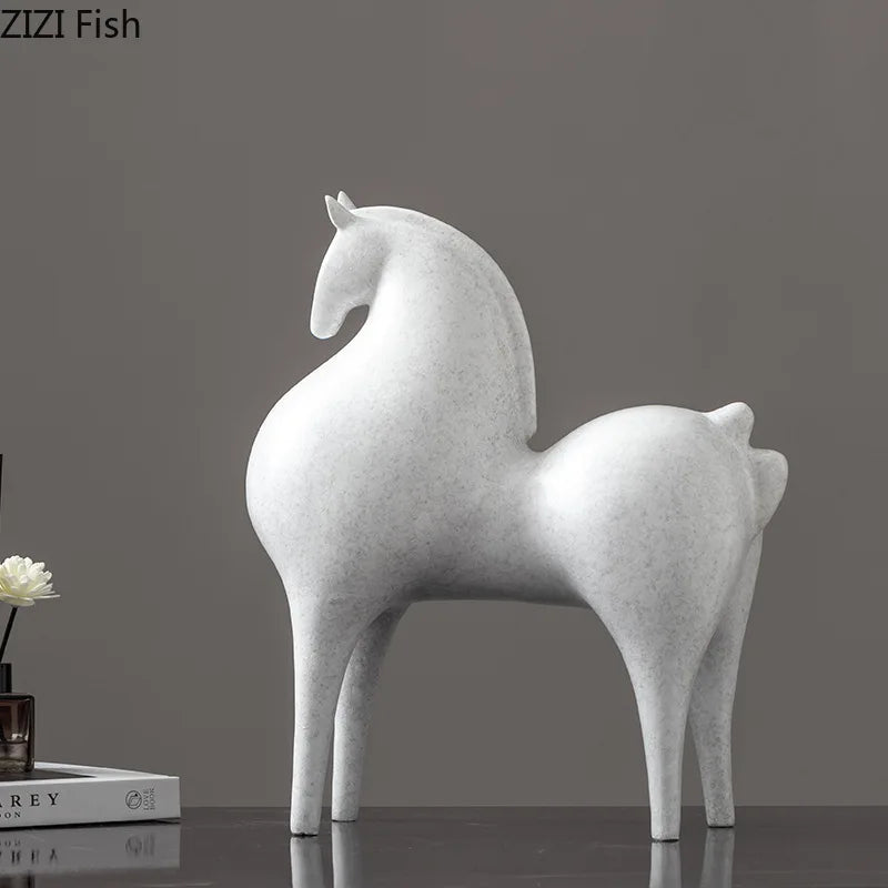 Modern Minimalist Horse Sculpture