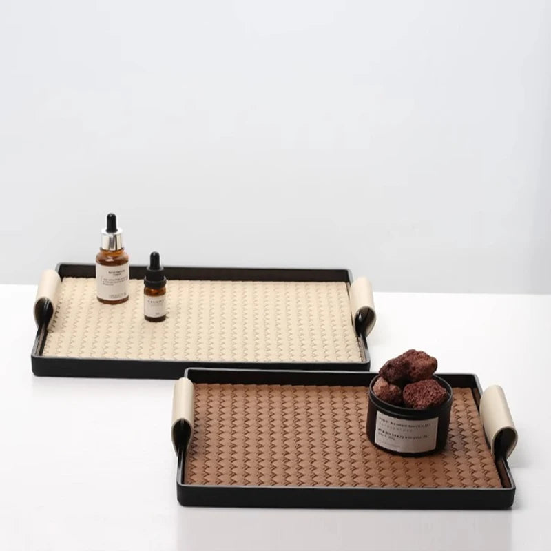 Luxury Decorative Leather Tray