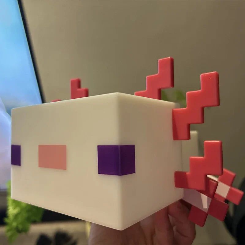 Pixelated Axolotl Lamp