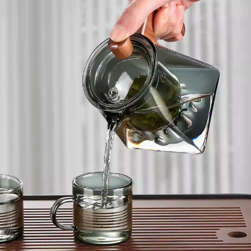 Transparent Heat-Resistant Glass Teapot