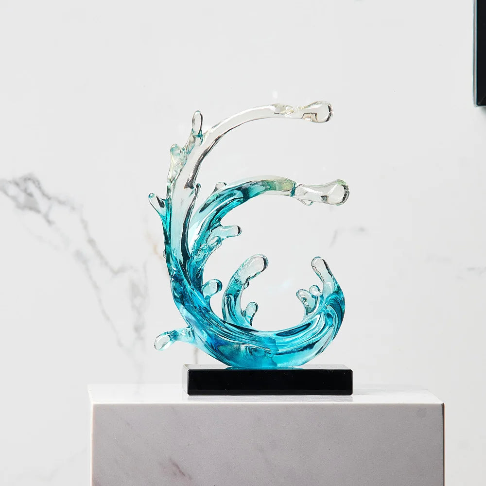 Transparent Ocean Wave Sculpture