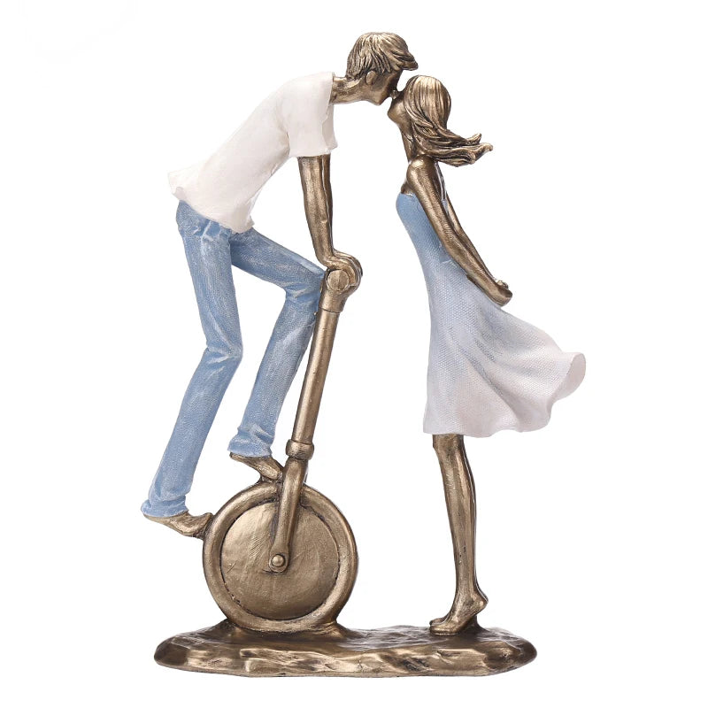 Romantic Couple Kissing Sculpture