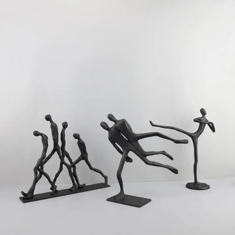 Abstract Cast Iron Figurines