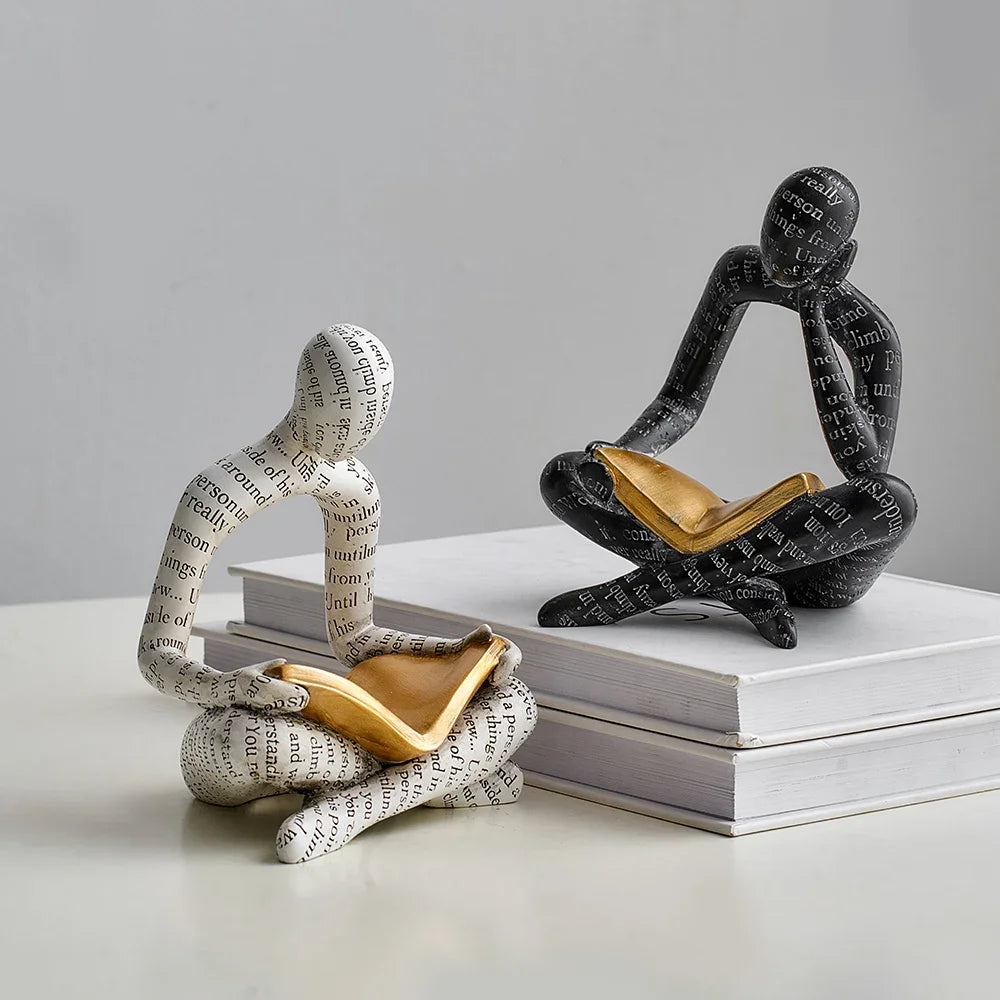 Reading Abstract Figurine