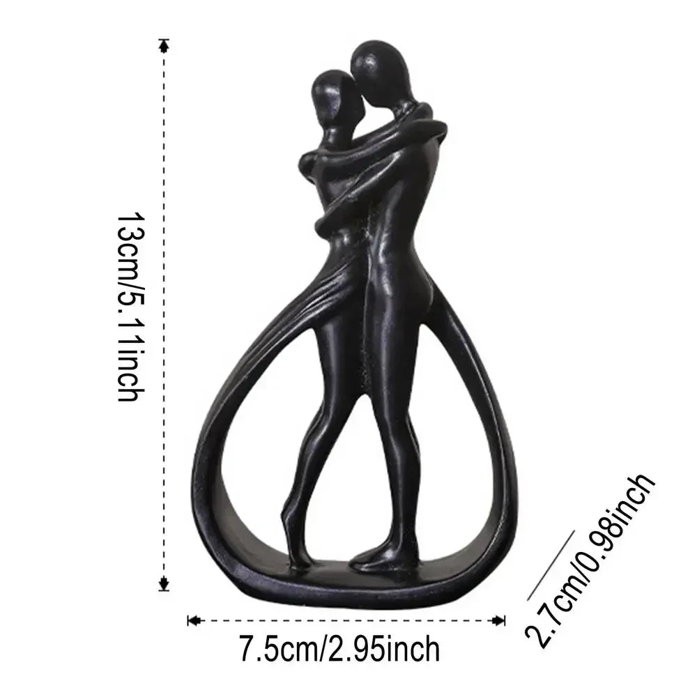 Golden Couple Embrace Statue
