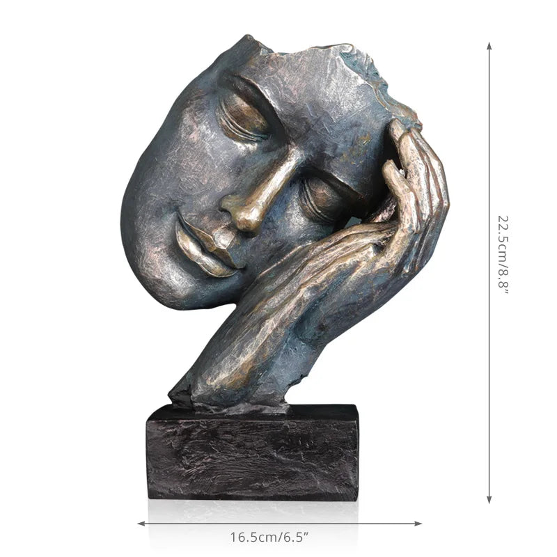 Vintage Resin Face Sculpture