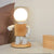 Nordic Wooden Robot Table Lamp