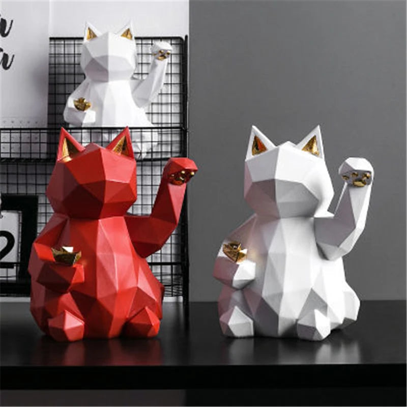 Nordic Style Geometric Lucky Cat