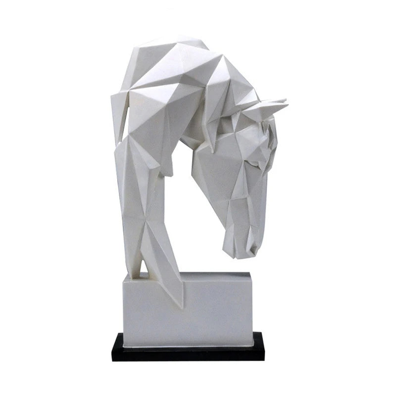 Geometric Horse Head Sculpture