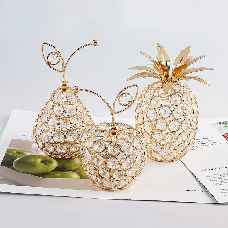 3D Crystal Crafts Pear Apple Ornament