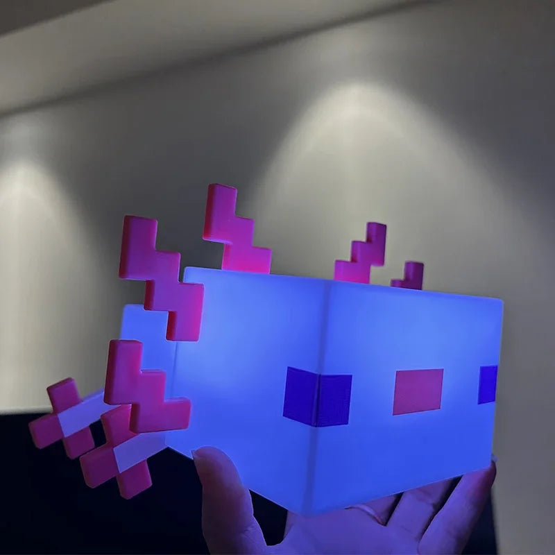 Pixelated Axolotl Lamp