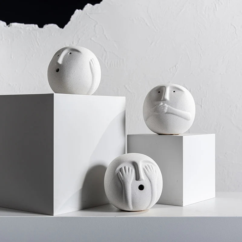 Minimalist Emotional Faces Decor