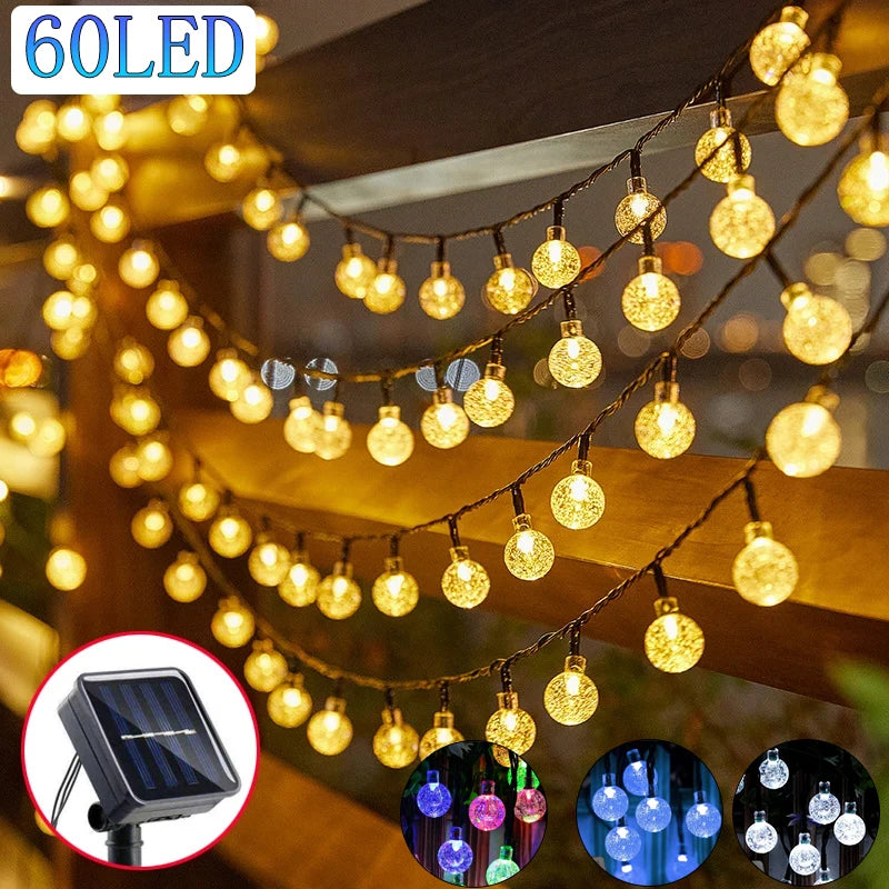 Solar LED Globe String Lights