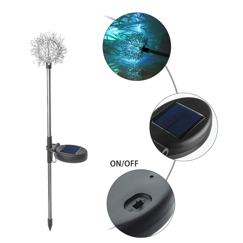 LED Solar Dandelion Flower Ball Lights