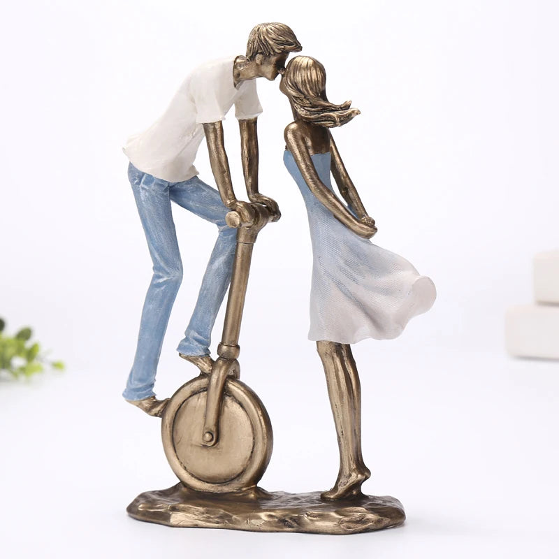 Romantic Couple Kissing Sculpture