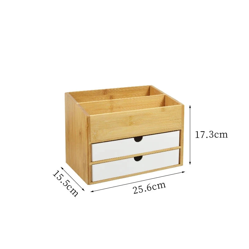 Bamboo Cosmetic and Jewelry Organizer