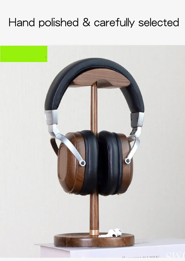 Walnut Wood Headphone Stand