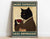 Retro Black Cat Coffee Poster