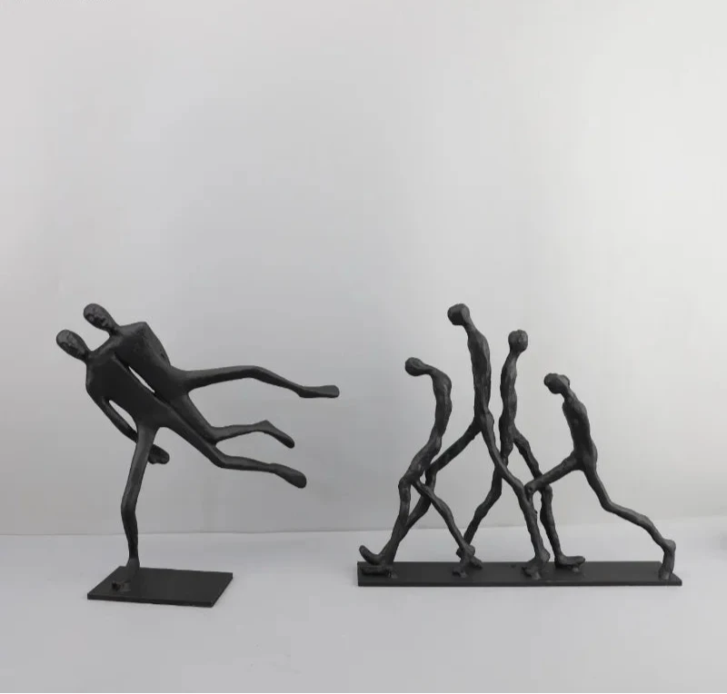 Abstract Cast Iron Figurines