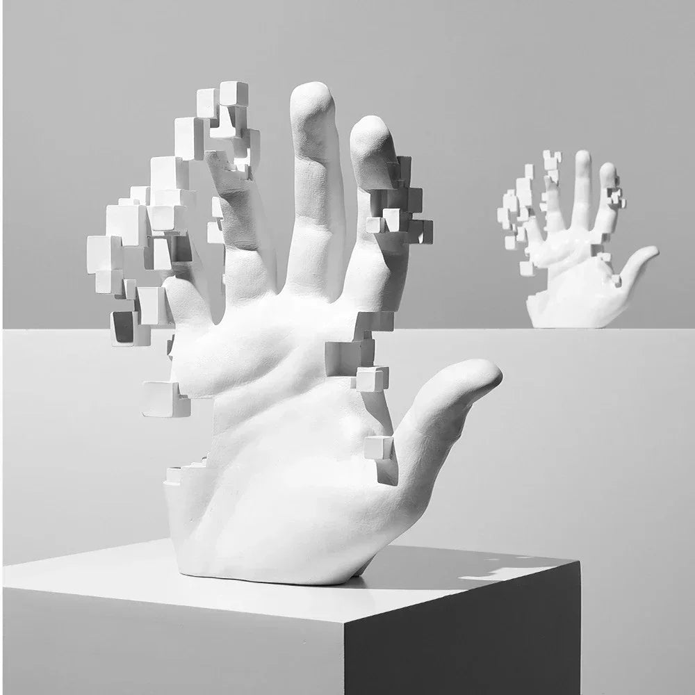 Hand Palm Artwork Mosaic Statue