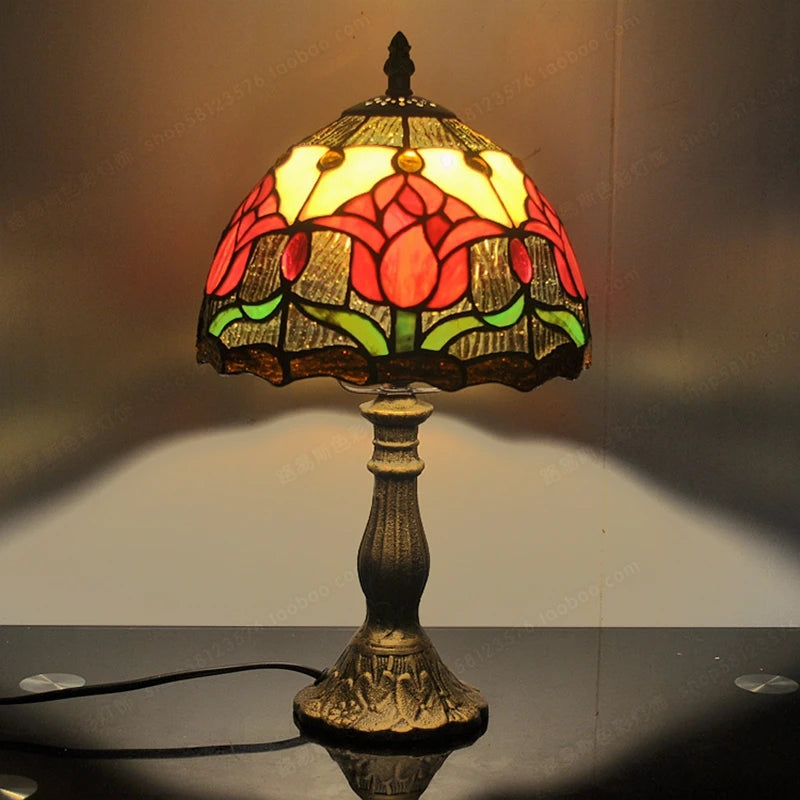 Tulip Stained Glass Table Lamp