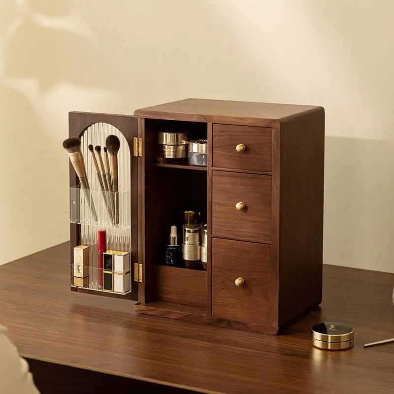 High End Wooden Makeup Storage Cabinet