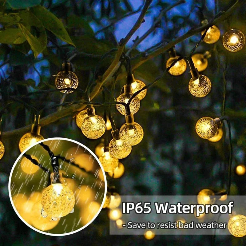 Solar LED Globe String Lights