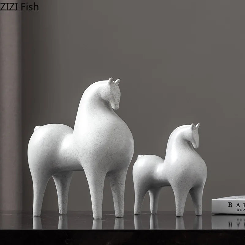 Modern Minimalist Horse Sculpture