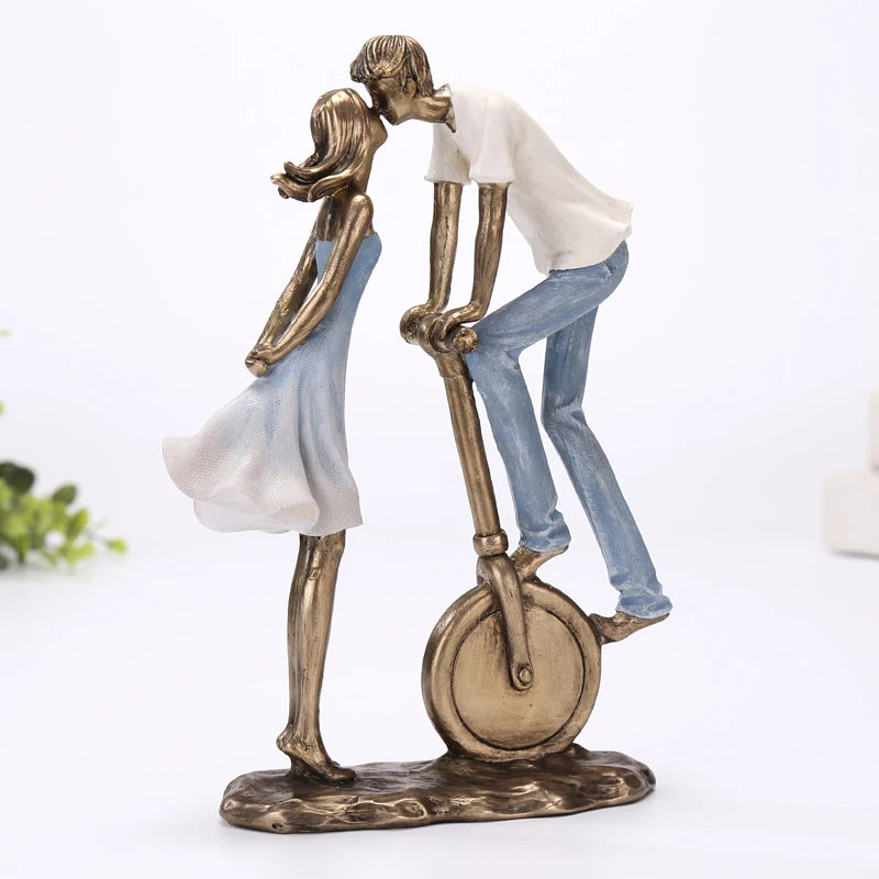 Romantic Couple Kissing Sculpture