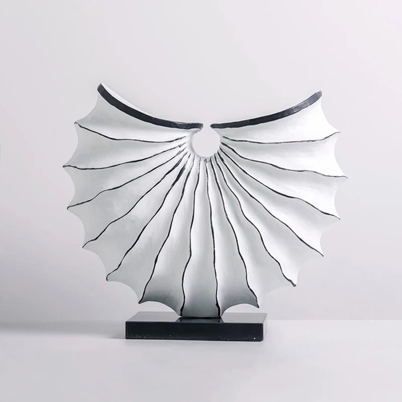 Abstract Fan Shaped Metal Sculpture