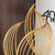 Elegant Gold Wire Abstract Sculpture