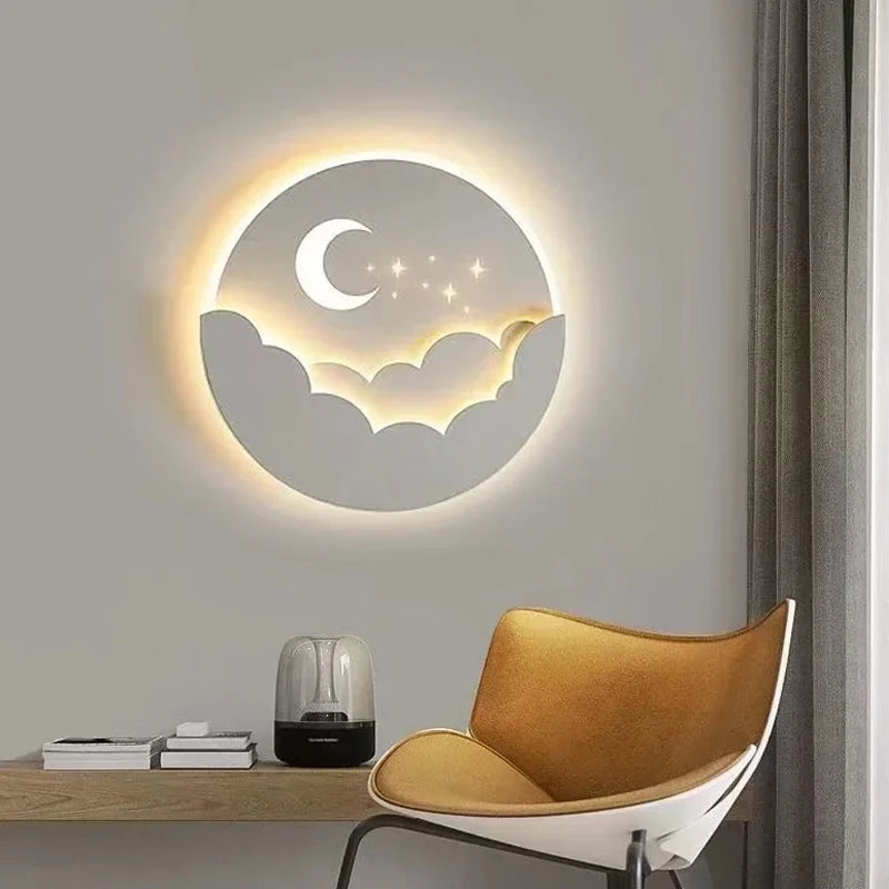 LED Moon and Stars Wall Light