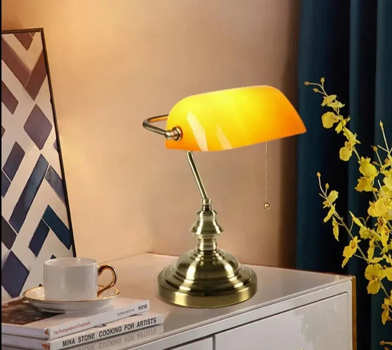 Retro Banker's Table Lamp