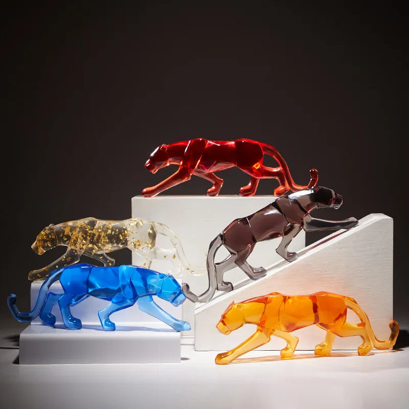 Colorful Leopard Sculptures