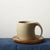 Minimalist Ceramic Coffee Mug with Wooden Saucer