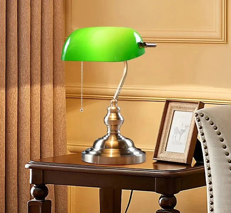 Retro Banker&#39;s Table Lamp