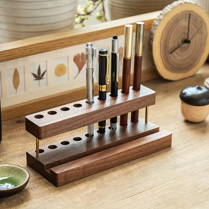 Elegant Wooden Pen Holder