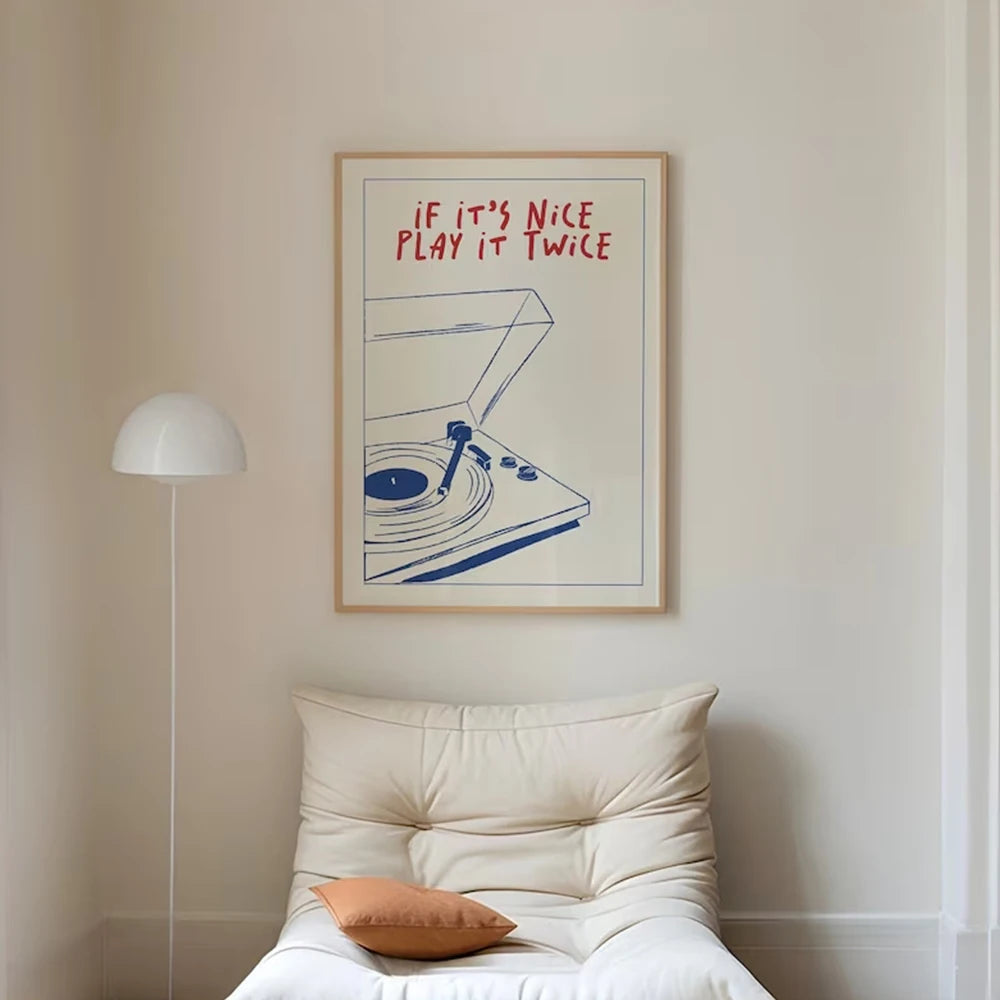 Retro Turntable Wall Art