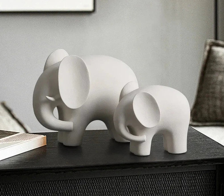 Nordic Style Elephant Resin Statue