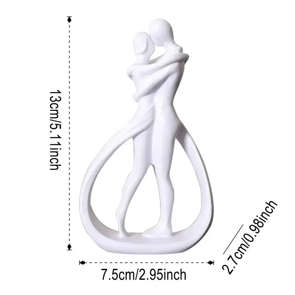 Golden Couple Embrace Statue