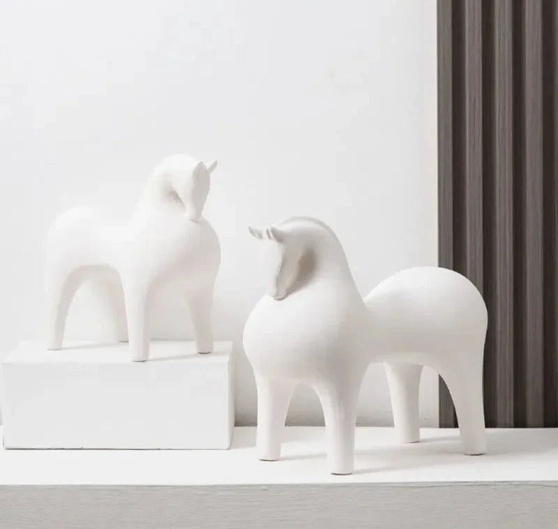 Modern Minimalist Horse Figurines