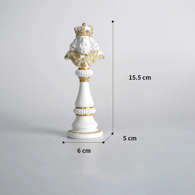 Elegant Resin Chess Piece Sculptures