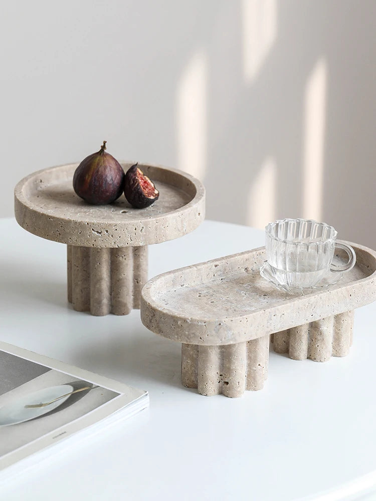 Luxury Travertine Serving Tray