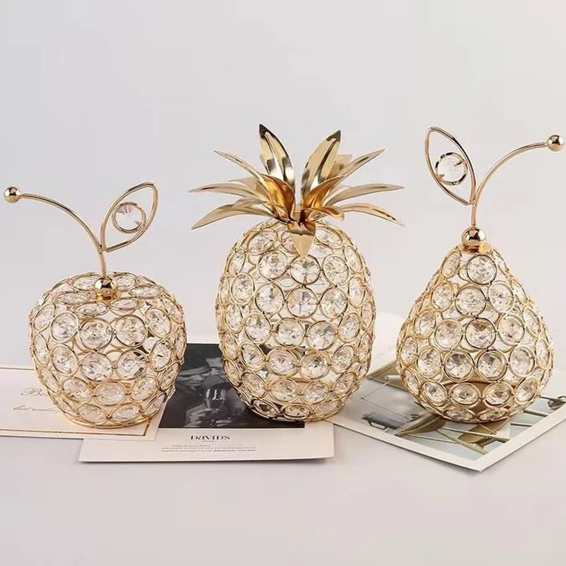 3D Crystal Crafts Pear Apple Ornament