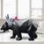 Geometric Black Bear Resin Statue